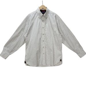 Tommy Hilfiger Men’s Checkered Long Sleeve Button Down Shirt Size Large